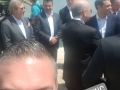 Zive maakt een selfie van de ondertekening  van het akkoord tussen Griekenland en Macedonie bij hotel Lakeview